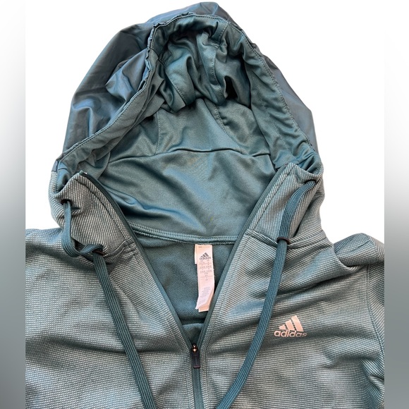 Adidas Climawarm Pullover Hoodie  Womens Size Small Teal - Picture 4 of 4